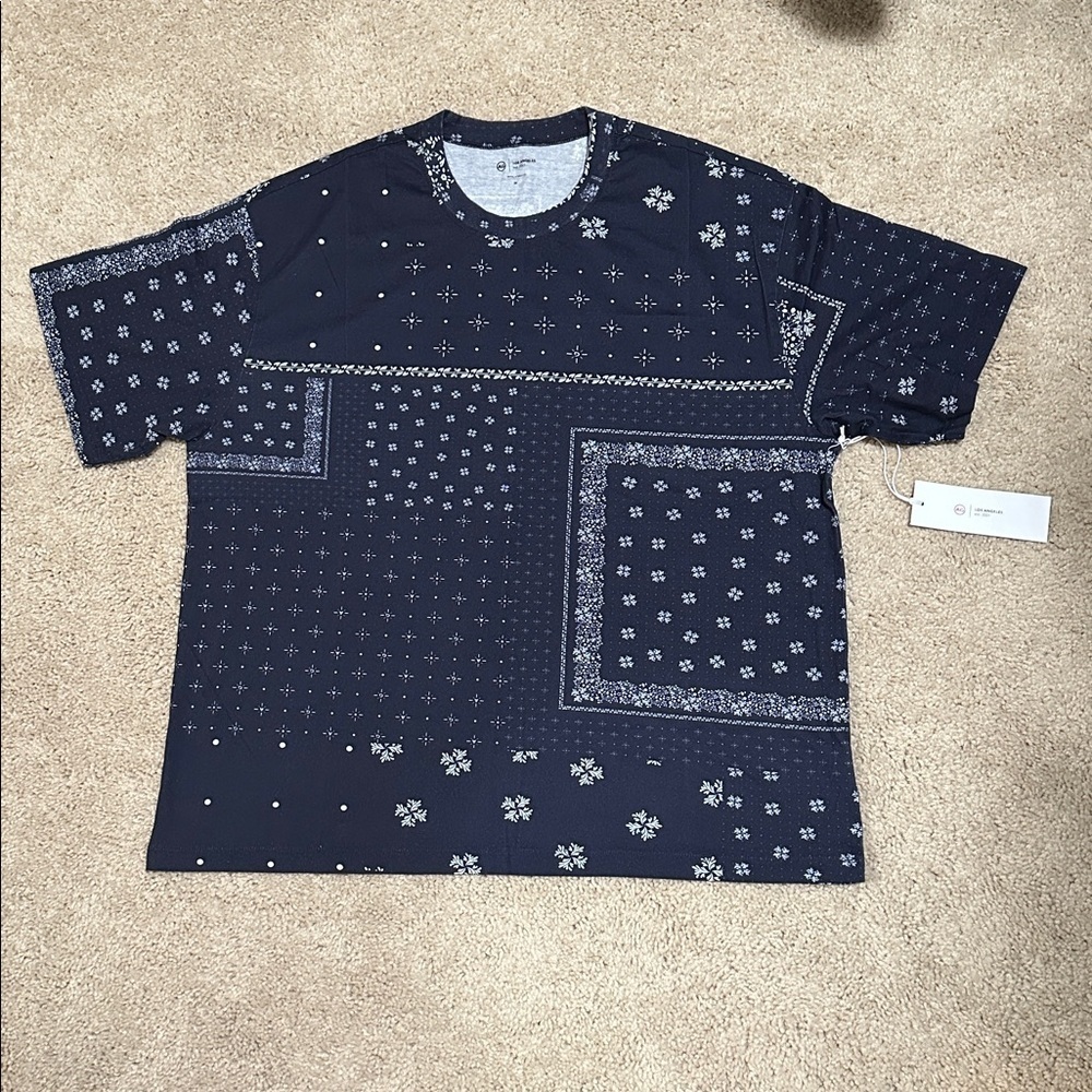AG Jeans – Karter Ex-Boyfriend Tee – Bandana Deep Navy – Size Medium – NWT - Picture 3 of 7